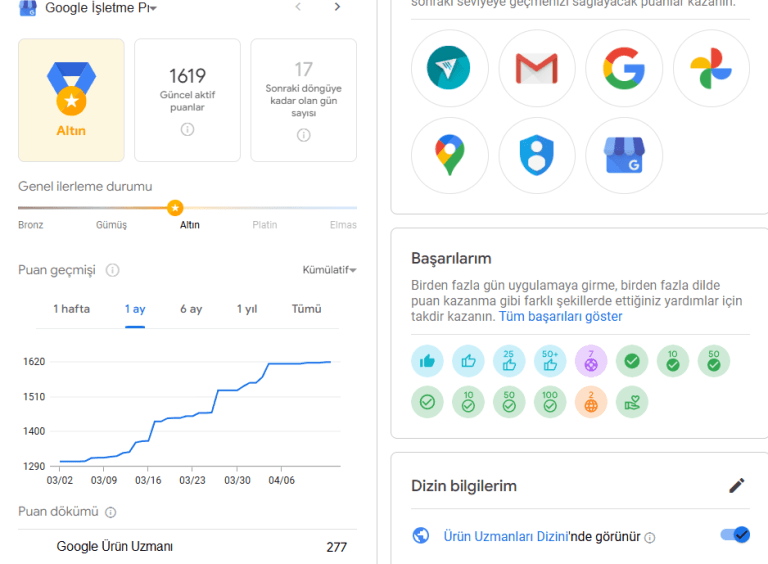 Google Altın Seviye Gönüllü Ürün Uzmanı olarak, Google ürünleri konusunda kullanıcılara topluluk kapsamında destek sağlıyorum. Murat Reklam Ajansı Group ile işletmelerin dijital görünürlüğünü artırmaya yönelik profesyonel çözümler sunuyoruz.
