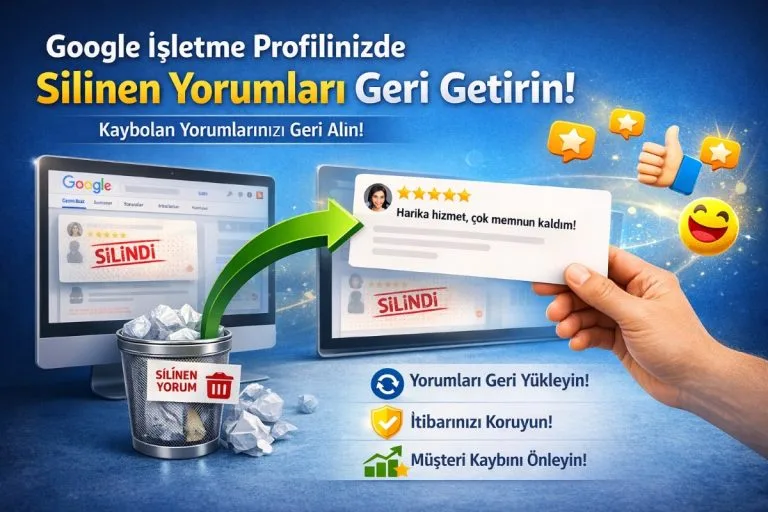 Google Haritalar’da silinen yorumları inceliyor, görünmeme sebeplerini tespit ediyor ve işletmeniz için çözüm odaklı destek sağlıyoruz.