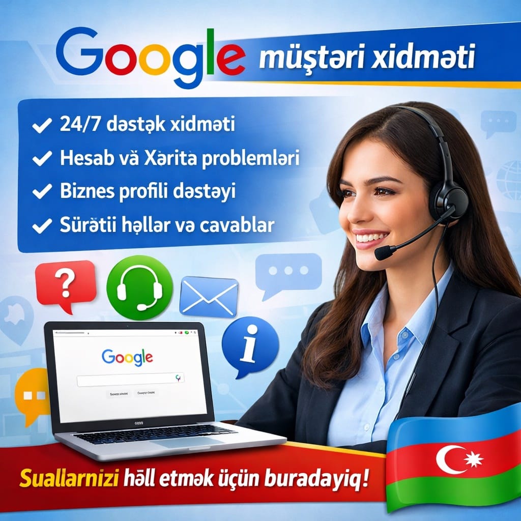 Azərbaycan Google müştəri xidməti, Google platformalarında yaranan bütün texniki və idarəetmə problemlərinin həlli üçün istifadəçilərə dəstək göstərən xidmət sistemidir. Hesab problemləri, Google Xəritə qeydiyyatı, reklam hesablarının idarə olunması və doğrulama prosesləri kimi sahələrdə sürətli həll yolları təqdim edir.